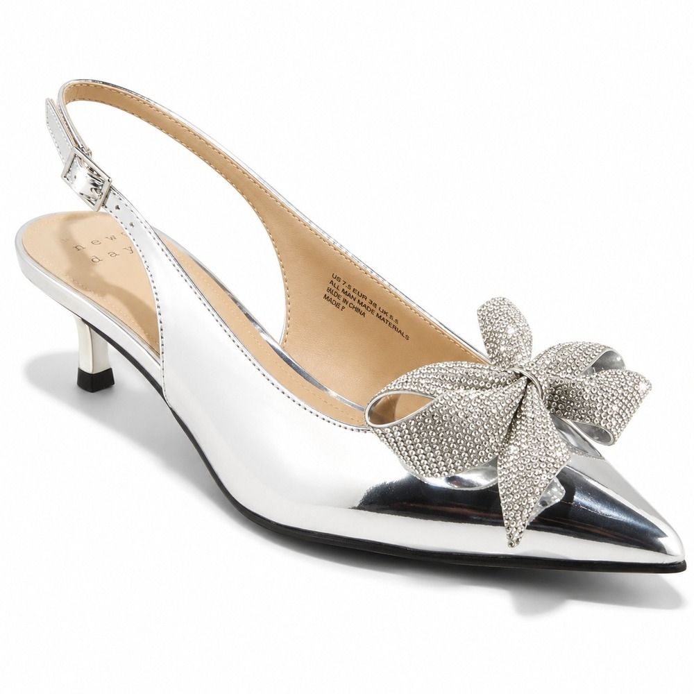 Women's Priscilla Heels by A New Day Silver Size 6 New With Tags